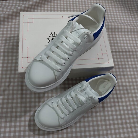 Alexander Mcqueen White And Blue Men's Sneakers - Picture 1 of 8